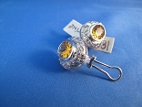 Citrine and Diamond Earrings